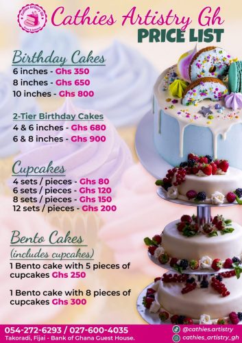 Cathies Artistry GH - Price List 2024